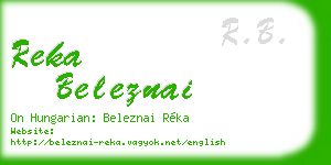 reka beleznai business card